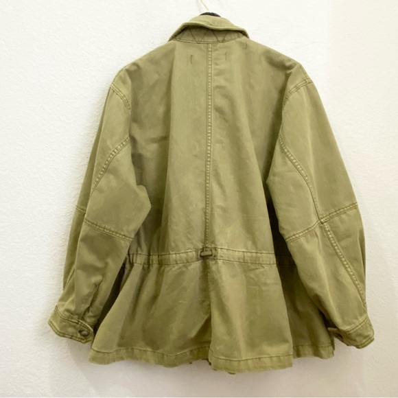 FREE PEOPLE Seize The Day Jacket Olive Oversized Utility Jacket Size S - Picture 8 of 16